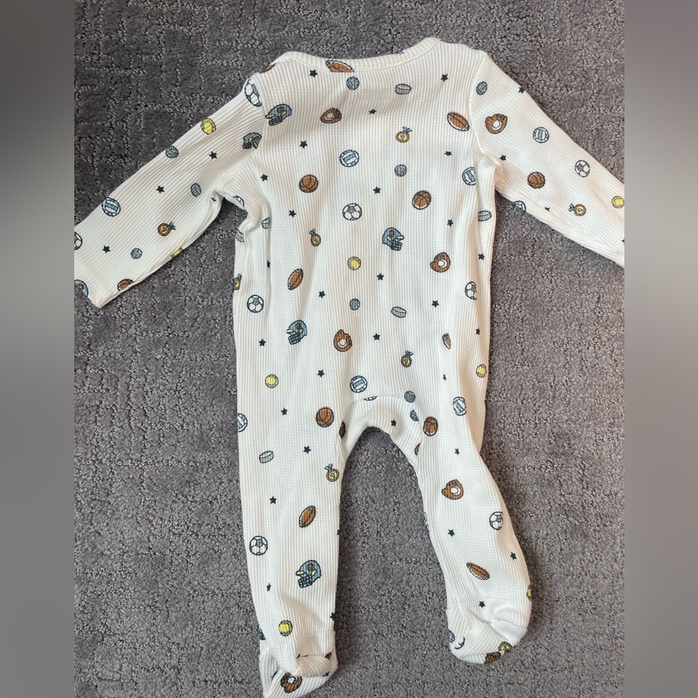 Mud Pie White One Piece with Sports Pattern